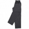 Hlače za kuhinjo unisex Baggy črne in bele črte - velikost M - Chef Works - Fourniresto