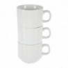 Tasse À Thé Empilable Blanche Whiteware 200 Ml Ø 80 Mm - Lot De 12 - Olympia - Fourniresto