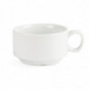 Tasse À Espresso Empilable Blanche 85 Ml Ø 80 Mm - Lot De 12 - Olympia - Fourniresto