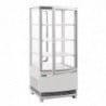 White Positive Refrigerated Display Case 2 Curved Doors 86 L - Polar