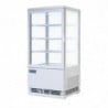 White Positive Refrigerated Display Case 2 Curved Doors 86 L - Polar
