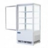 White Positive Refrigerated Display Case 2 Curved Doors 86 L - Polar