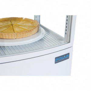 Vitrine Réfrigérée Positive Blanche 2 Portes Incurvées 86 L - Polar