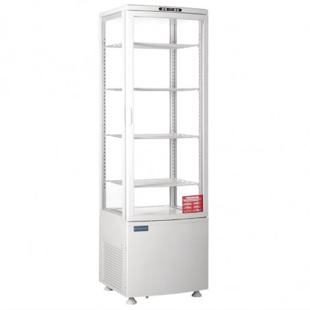 Vitrine Hladilna Pozitivna Bela Ukrivljena Vrata 235 L - Polar