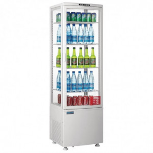 Vitrine Hladilna Pozitivna Bela Ukrivljena Vrata 235 L - Polar