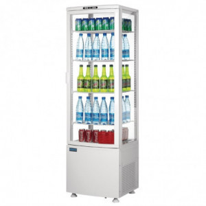 Vitrine Hladilna Pozitivna Bela Ukrivljena Vrata 235 L - Polar