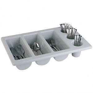 Pribor za jedilni pribor siv z 6 predelki GN 1/1 325 x 530 mm - APS - Fourniresto