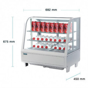 Bela pultna hladilna vitrina - 2 polici - 100 L - Polar