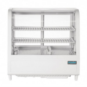 Bela pultna hladilna vitrina - 2 polici - 100 L - Polar