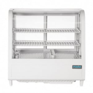 White Countertop Refrigerated Display - 2 Shelves - 100 L - Polar