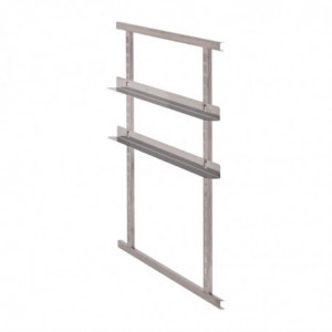 Set of 4 Adjustable Stainless Steel Slides and 2 Metal Frames for Container DW585 - Cambro - Fourniresto