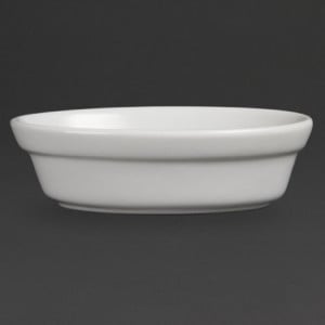 Ovalne bele posode za gratin 145 x 104 mm - komplet 6 - Olympia - Fourniresto