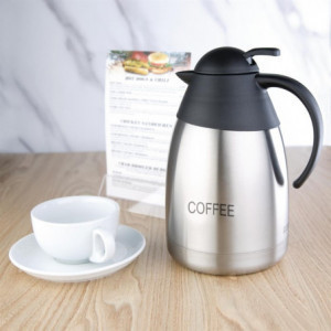Izolirana termo posoda za kavo s kupolastim pokrovom - 1,5L - Olympia