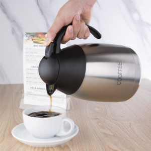 Izolirana termo posoda za kavo s kupolastim pokrovom - 1,5L - Olympia