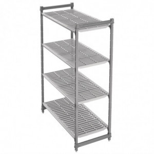 Enota s 4 policami s prosojno mrežo - Š 1375 x G 610 mm - Cambro