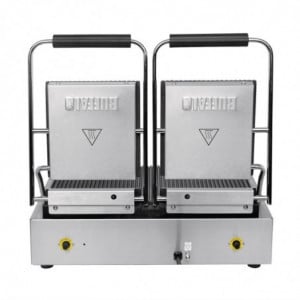Double Contact Grill Grooved/Grooved in Stainless Steel - Buffalo