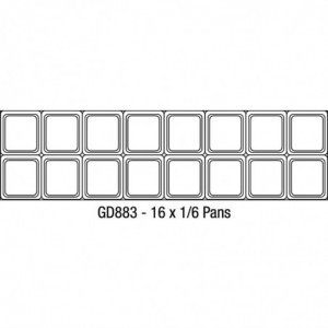 Pult za pripravo s 2 vrati - 527 L 16 X GN 1/6 - Polar - Fourniresto