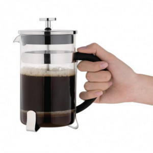Cafetiera s stiskalnico iz nerjavečega jekla, 6 skodelic - 0,8L - Olympia