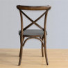 Walnut-colored chairs with crossed back - Bolero - Fourniresto