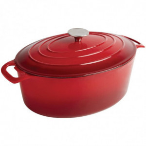 Cocotte Ovalna Rdeča - 5L - Vogue