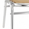 Bistro stoli iz jesena in aluminija - Komplet 4 - Bolero - Fourniresto
