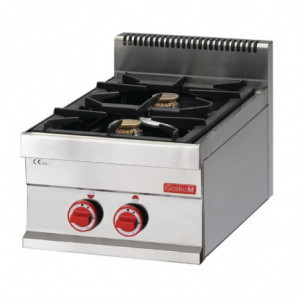 Fourneau 2 feux vifs plin za postavitev 650 - Gastro M - Fourniresto
