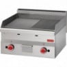 Plancha plin plošča pol gladka pol rebrasta - L 600 x P 600mm - Gastro M