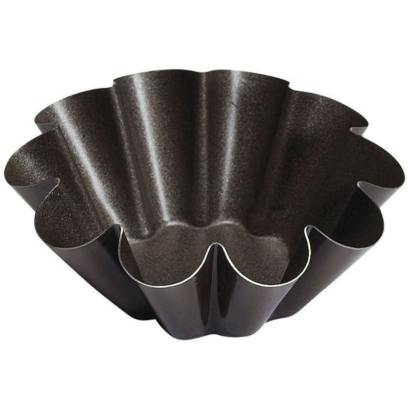 Moule à Briochette en Acier - 10 Côtes - Ø 80 mm - Tellier Moule à Briochette en Acier - 10 Côtes - Ø 80 mm - Tellier