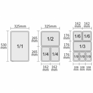 Bac Gastro GN 1/1 Inox - Globina 100 mm - 14 L - HENDI
