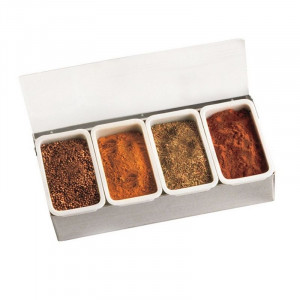 Stainless Steel Spice Box - 4 Compartments