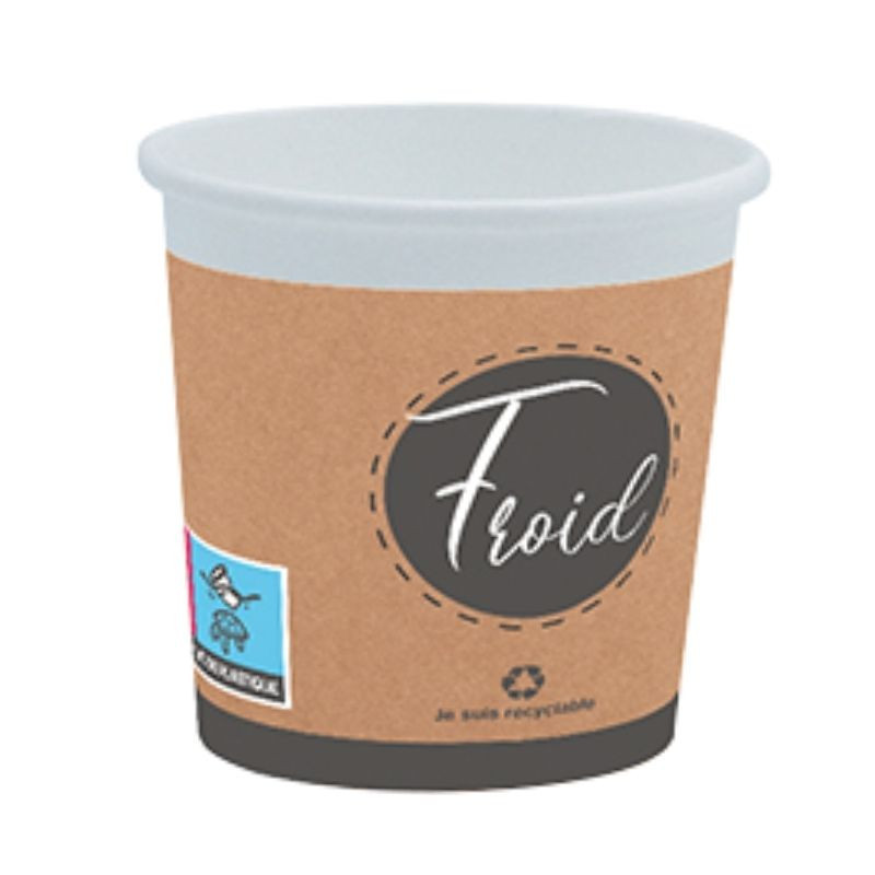 Kartonasti lonček "Vroče ali sveže" - 18 cl - Paket 50 Kartonasti lonček "Vroče ali sveže" - 18 cl - Paket 50