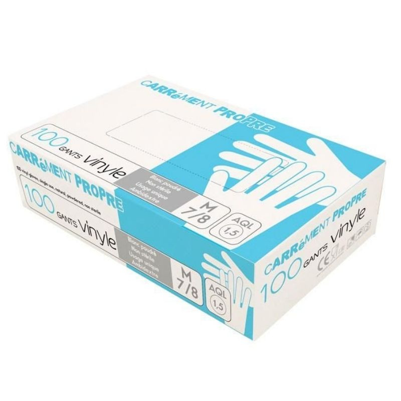 Gants en Vinyle Taille M - Lot de 100 Gants en Vinyle Taille M - Lot de 100