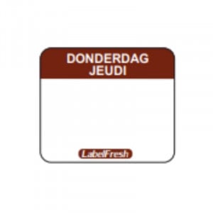 Etiketa sledljivosti Label FreshEasy - Četrtek - 30 x 25 mm - Paket 1000 - LabelFresh