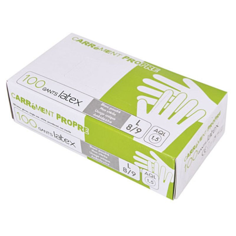 Powdered Latex Gloves - Size M - Pack of 100 Powdered Latex Gloves - Size M - Pack of 100