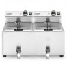 Friteza Mastercook z odtočno pipo - 2 x 8 l