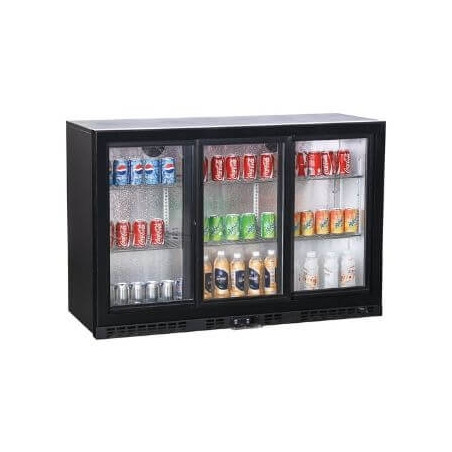 Compact 3 Glass Door Back Bar Refrigerator