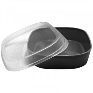 Siva večkrat uporabna posoda iz PP - 1100 ml - Paket 24