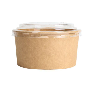 Kraft skleda za solato s pokrovom PET - 1000 ml - Paket 300