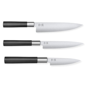 Set treh nožev Wasabi Black - Profesionalno rezanjeNoži Kai Wasabi Black - Japonska natančnost
