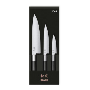 Set treh nožev Wasabi Black - Profesionalno rezanjeNoži Kai Wasabi Black - Japonska natančnost