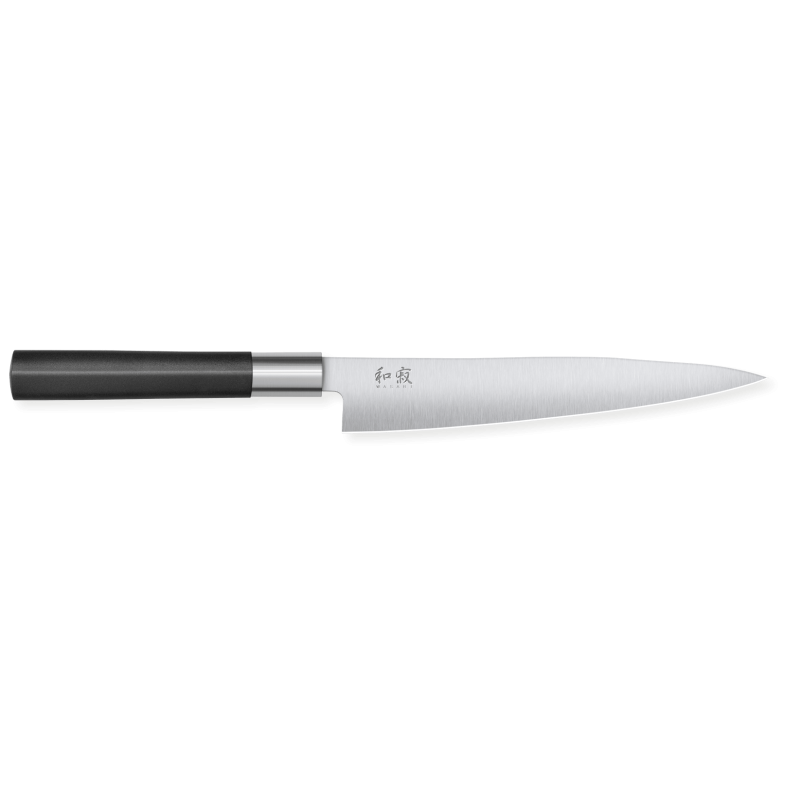 Couteau Filet de Sole Flexible Wasabi Black KAI 18 cm - Lame en acier inox poli et manche ergonomique Couteau Filet de Sole Flexible Wasabi Black KAI 18 cm - Lame en acier inox poli et manche ergonomique