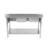 Potopite 2 korita z naslonom in polico - robustna in funkcionalna | Dynasteel