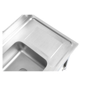 Potopite 2 korita z naslonom in polico - robustna in funkcionalna | Dynasteel