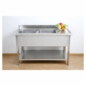 Potopite 2 korita z naslonom in polico - robustna in funkcionalna | Dynasteel