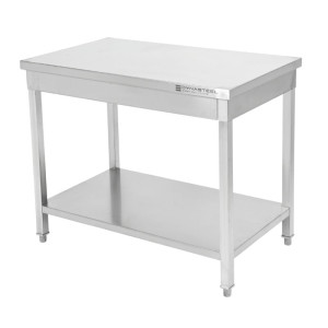 Inox miza s polico - P 600 mm - L 1000 mm - Dynasteel