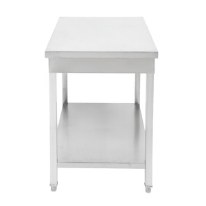 Inox miza s polico - P 600 mm - L 1000 mm - Dynasteel