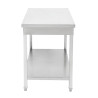 Inox miza s polico - P 600 mm - L 1000 mm - Dynasteel