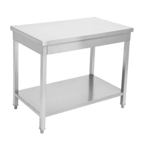 Inox miza s polico - P 600 mm - L 1000 mm - Dynasteel