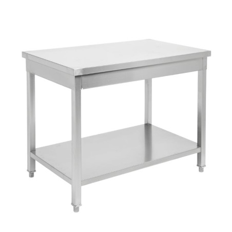 Inox miza s polico - P 600 mm - L 1000 mm - Dynasteel