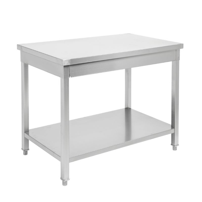 Table Inox avec Etagère - P 600 mm - L 1200 mm - Dynasteel Table Inox avec Etagère - P 600 mm - L 1200 mm - Dynasteel